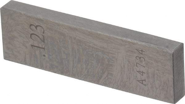 Value Collection - 0.123" Rectangular Steel Gage Block - Accuracy Grade 0, Includes NIST Traceability Certification - USA Tool & Supply