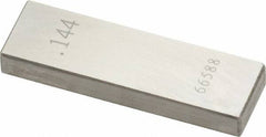 Value Collection - 0.144" Rectangular Steel Gage Block - Accuracy Grade 0, Includes NIST Traceability Certification - USA Tool & Supply