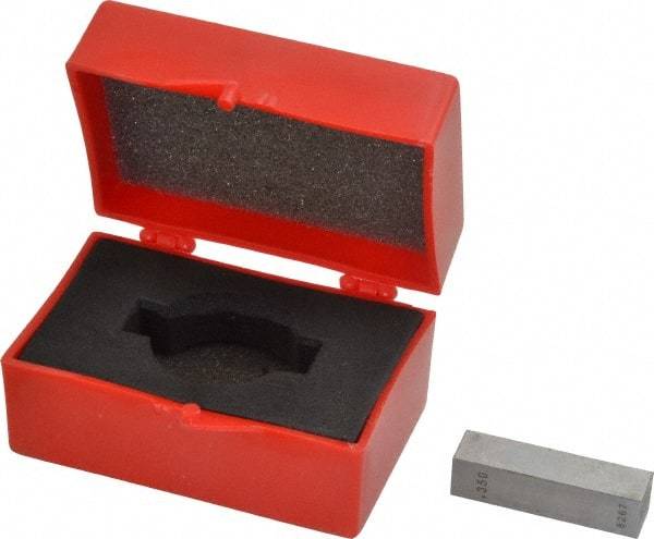 Value Collection - 0.35" Rectangular Steel Gage Block - Accuracy Grade 0, Includes NIST Traceability Certification - USA Tool & Supply