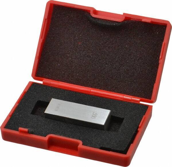 Value Collection - 0.5" Rectangular Steel Gage Block - Accuracy Grade 0, Includes NIST Traceability Certification - USA Tool & Supply