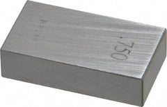 Value Collection - 0.75" Rectangular Steel Gage Block - Accuracy Grade 0, Includes NIST Traceability Certification - USA Tool & Supply