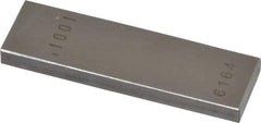 Value Collection - 0.1001" Rectangular Steel Gage Block - Accuracy Grade AS-1, Includes NIST Traceability Certification - USA Tool & Supply