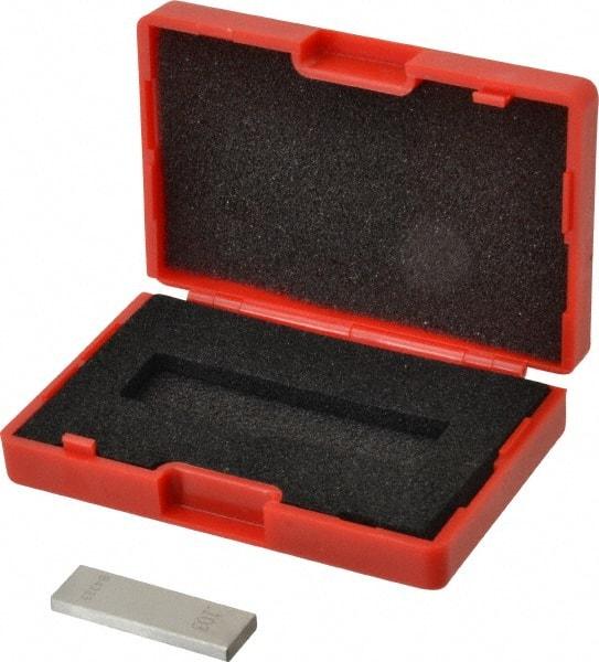 Value Collection - 0.103" Rectangular Steel Gage Block - Accuracy Grade AS-1, Includes NIST Traceability Certification - USA Tool & Supply