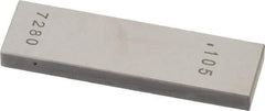 Value Collection - 0.105" Rectangular Steel Gage Block - Accuracy Grade AS-1, Includes NIST Traceability Certification - USA Tool & Supply