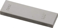 Value Collection - 0.111" Rectangular Steel Gage Block - Accuracy Grade AS-1, Includes NIST Traceability Certification - USA Tool & Supply