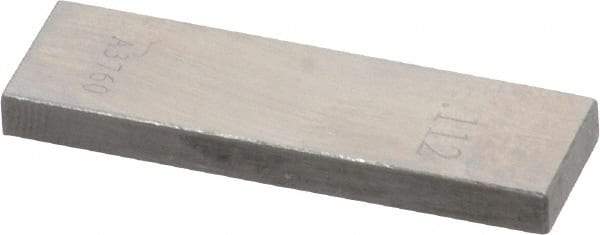 Value Collection - 0.112" Rectangular Steel Gage Block - Accuracy Grade AS-1, Includes NIST Traceability Certification - USA Tool & Supply