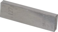 Value Collection - 0.127" Rectangular Steel Gage Block - Accuracy Grade AS-1, Includes NIST Traceability Certification - USA Tool & Supply