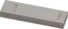 Value Collection - 0.134" Rectangular Steel Gage Block - Accuracy Grade AS-1, Includes NIST Traceability Certification - USA Tool & Supply