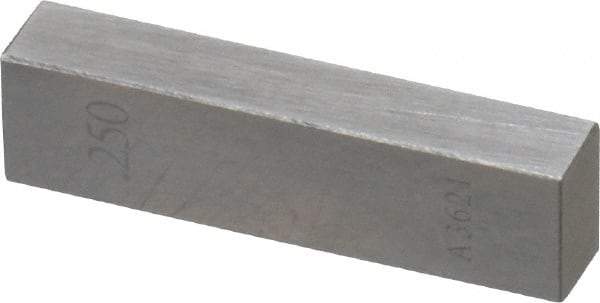 Value Collection - 0.25" Rectangular Steel Gage Block - Accuracy Grade AS-1, Includes NIST Traceability Certification - USA Tool & Supply