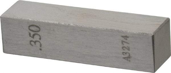 Value Collection - 0.35" Rectangular Steel Gage Block - Accuracy Grade AS-1, Includes NIST Traceability Certification - USA Tool & Supply