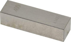 Value Collection - 0.4" Rectangular Steel Gage Block - Accuracy Grade AS-1, Includes NIST Traceability Certification - USA Tool & Supply