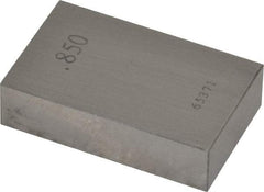 Value Collection - 0.85" Rectangular Steel Gage Block - Accuracy Grade AS-1, Includes NIST Traceability Certification - USA Tool & Supply