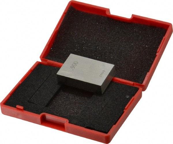 Value Collection - 0.9" Rectangular Steel Gage Block - Accuracy Grade AS-1, Includes NIST Traceability Certification - USA Tool & Supply