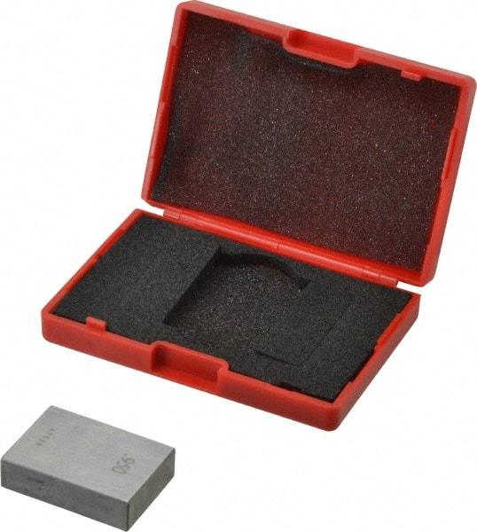 Value Collection - 0.95" Rectangular Steel Gage Block - Accuracy Grade AS-1, Includes NIST Traceability Certification - USA Tool & Supply