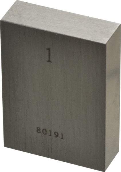 Value Collection - 1" Rectangular Steel Gage Block - Accuracy Grade AS-1, Includes NIST Traceability Certification - USA Tool & Supply