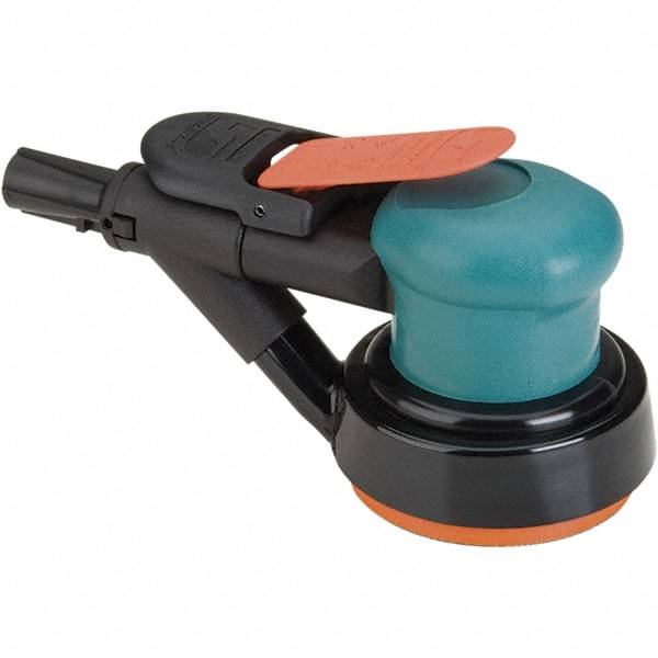 Dynabrade - 12,000 OPM, 14 CFM Air Consumption, Palm Air Orbital Sander - Round Pad, 1/4 NPT Inlet - USA Tool & Supply
