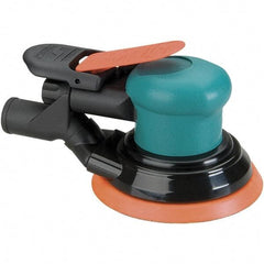 Dynabrade - 12,000 OPM, 14 CFM Air Consumption, Palm Air Orbital Sander - Round Pad, 1/4 NPT Inlet - USA Tool & Supply