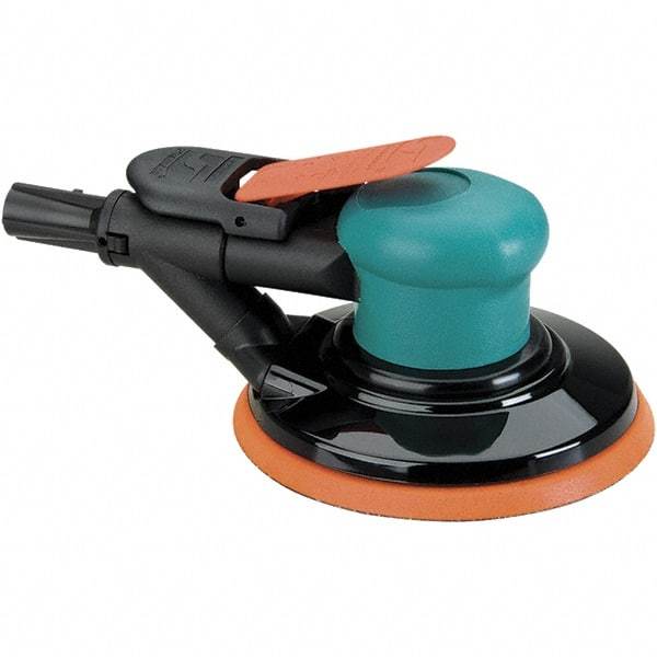 Dynabrade - 12,000 OPM, 14 CFM Air Consumption, Palm Air Orbital Sander - Round Pad, 1/4 NPT Inlet - USA Tool & Supply