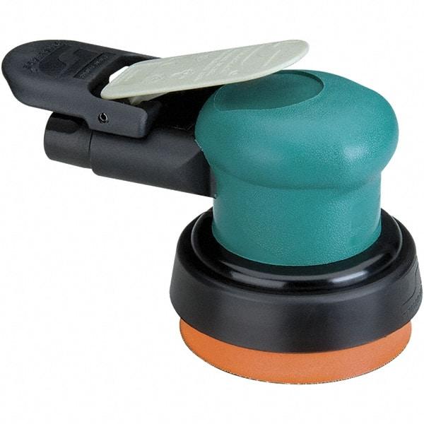 Dynabrade - 12,000 OPM, 14 CFM Air Consumption, Palm Air Orbital Sander - Round Pad, 1/4 NPT Inlet - USA Tool & Supply