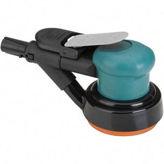 Dynabrade - 12,000 OPM, 14 CFM Air Consumption, Palm Air Orbital Sander - Round Pad, 1/4 NPT Inlet - USA Tool & Supply