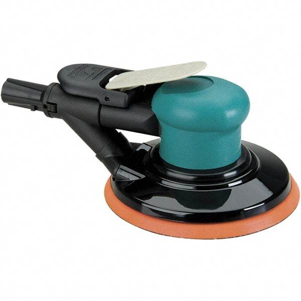 Dynabrade - 12,000 OPM, 14 CFM Air Consumption, Palm Air Orbital Sander - Round Pad, 1/4 NPT Inlet - USA Tool & Supply