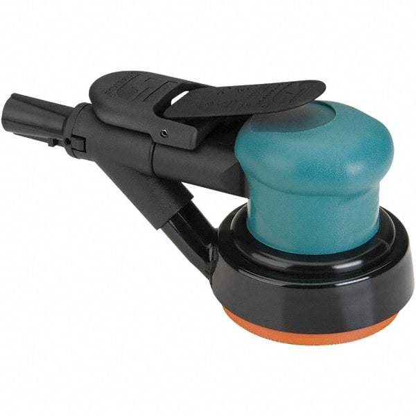 Dynabrade - 12,000 OPM, 14 CFM Air Consumption, Palm Air Orbital Sander - Round Pad, 1/4 NPT Inlet - USA Tool & Supply