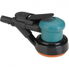 Dynabrade - 12,000 OPM, 14 CFM Air Consumption, Palm Air Orbital Sander - Round Pad, 1/4 NPT Inlet - USA Tool & Supply