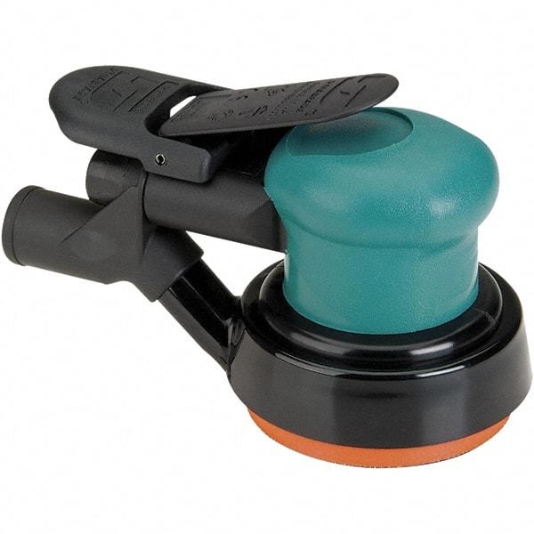 Dynabrade - 12,000 OPM, 14 CFM Air Consumption, Palm Air Orbital Sander - Round Pad, 1/4 NPT Inlet - USA Tool & Supply