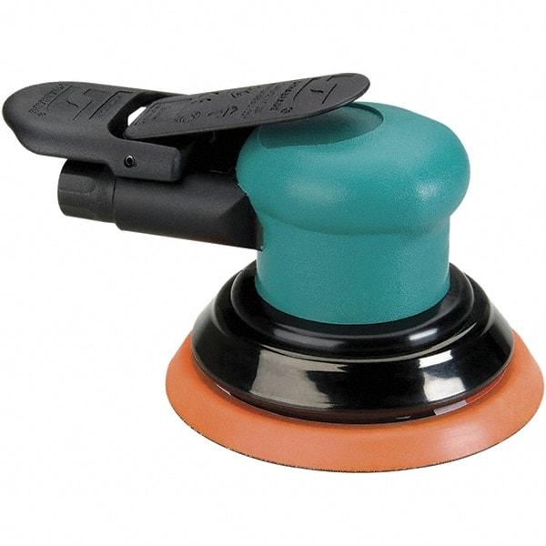 Dynabrade - 12,000 OPM, 14 CFM Air Consumption, Palm Air Orbital Sander - Round Pad, 1/4 NPT Inlet - USA Tool & Supply