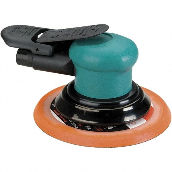 Dynabrade - 12,000 OPM, 14 CFM Air Consumption, Palm Air Orbital Sander - Round Pad, 1/4 NPT Inlet - USA Tool & Supply