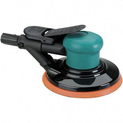 Dynabrade - 12,000 OPM, 14 CFM Air Consumption, Palm Air Orbital Sander - Round Pad, 1/4 NPT Inlet - USA Tool & Supply