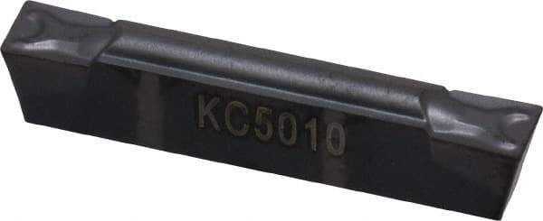 Kennametal - 305G GMN Grade KC5010, 3.05mm Cutting Width Carbide Grooving Insert - 3.5mm Max Depth of Cut, Neutral, 0.2mm Corner Radius, TiAlN Finish - USA Tool & Supply