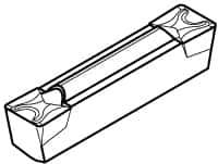 Kennametal - 0605M0G GMN Grade KC5010, 6.05mm Cutting Width Carbide Grooving Insert - 4.9mm Max Depth of Cut, Neutral, 0.8mm Corner Radius, TiAlN Finish - USA Tool & Supply