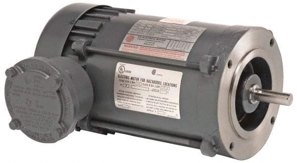 US Motors - 1/3 hp, 1,725 RPM, 208-230/460 Volt, Three Phase Motor - Size 56C Frame, C-Face Mount, 1.6-1.6/0.8 Full Load Amps, JA Class Insulation - USA Tool & Supply