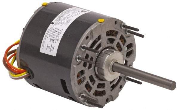 US Motors - 1/5 hp, ODP Enclosure, Auto Thermal Protection, 1,075 RPM, 208-230 Volt, 60 Hz, Industrial Electric AC/DC Motor - Size 48 Frame, Hub/Stud Mount, 1 Speed, Ball Bearings, 2.0 Full Load Amps, A Class Insulation, CW Lead End - USA Tool & Supply