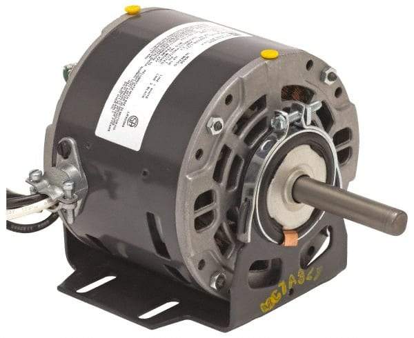 US Motors - 1/20 hp, ODP Enclosure, Auto Thermal Protection, 1,100 RPM, 208-230 Volt, 60 Hz, Industrial Electric AC/DC Motor - Size 42 Frame, Bracket Mount, 3 Speed, SAB Bearings, 0.55 Full Load Amps, A Class Insulation, CW Lead End - USA Tool & Supply