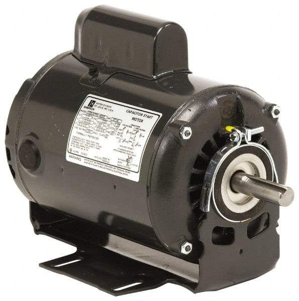 US Motors - 1/4 hp, ODP Enclosure, Auto Thermal Protection, 1,725 RPM, 115 Volt, 60 Hz, Industrial Electric AC/DC Motor - Size 48 Frame, Ring Mount, 1 Speed, Sleeve Bearings, 5.1 Full Load Amps, B Class Insulation, Reversible - USA Tool & Supply