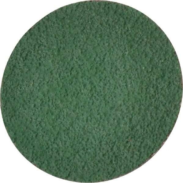 Norton - 1" Disc Diam, 120 Grit, Zirconia Alumina Quick Change Disc - Type R Attaching System, Coated, Green, Fine Grade, 30,000 RPM, R801 Series - USA Tool & Supply