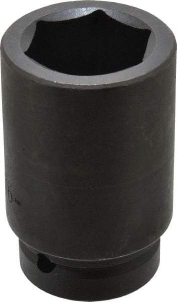Proto - 1" Drive 1-11/16" Deep Impact Socket - 6 Points, 4" OAL - USA Tool & Supply