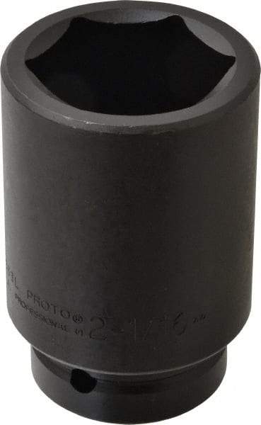 Proto - 1" Drive 2-1/16" Deep Impact Socket - 6 Points, 4-1/4" OAL - USA Tool & Supply