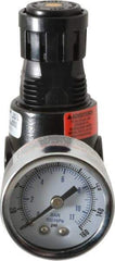 Wilkerson - 1/8 NPT Port, 13 CFM, Zinc Miniature Regulator - 2 to 125 psi Range, 300 Max psi Supply Pressure, 1/8" Gauge Port Thread, 1.65" Wide x 2.88" High - USA Tool & Supply