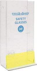PRO-SAFE - 25 Pair Stack Style Acrylic Safety Glasses Dispenser - 8 Inch Wide x 18 Inch High x 4 Inch Deep, Wall Mount - USA Tool & Supply
