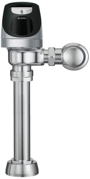 Sloan Valve Co. - 1-1/2" Spud Coupling, 1-1/2" Pipe, Closet Automatic Flush Valve - Single Flush, 1.6 Gal per Flush, Metal Cover, Powered by Solar Battery Backup - USA Tool & Supply