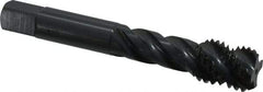 OSG - 5/8-11 UNC 4 Flute 2B Bottoming Spiral Flute Tap - Vanadium High Speed Steel, Oxide Finish, 3-13/16" OAL, Right Hand Flute, Right Hand Thread, H5 - USA Tool & Supply