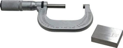 Starrett - 1 to 2" Range, 0.0001" Graduation, Mechanical Outside Micrometer - Friction Thimble, Accurate to 0.00005" - USA Tool & Supply