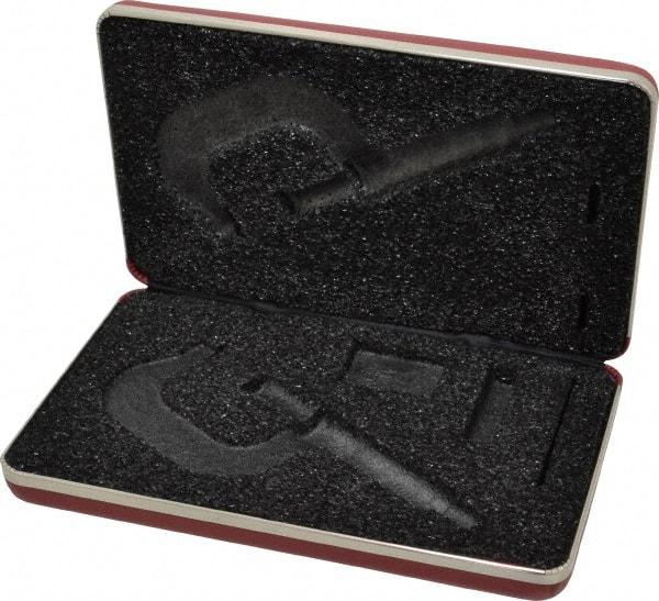 Starrett - Micrometer Case - 2" Max Measurement, Use with 2, 2A, 2M & 2MA Outside Micrometers - USA Tool & Supply