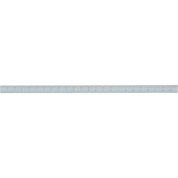 Starrett - 24 Inch Long Blade, 4R Graduation Combination Square Blade - Uncoated, Steel, 1/64, 1/32 1/16 and 1/8 Inch Graduation - USA Tool & Supply