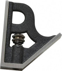 Starrett - 4 Inch Long Blade, Square Head - Black Wrinkle, Coated Cast Iron - USA Tool & Supply