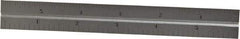 Starrett - 6 Inch Long Blade, 4R Graduation Combination Square Blade - Satin Chrome Finish, Steel, 1/64, 1/32 1/16 and 1/8 Inch Graduation - USA Tool & Supply