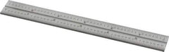 Starrett - 6 Inch Long Blade, 16R Graduation Combination Square Blade - Satin Chrome Finish, Steel, 1/100, 1/64, 1/50 and 1/32 Inch Graduation - USA Tool & Supply
